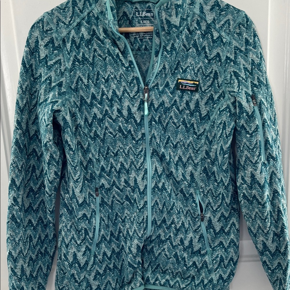 L.L. Bean Women's Teal Patterned Ski Jacket